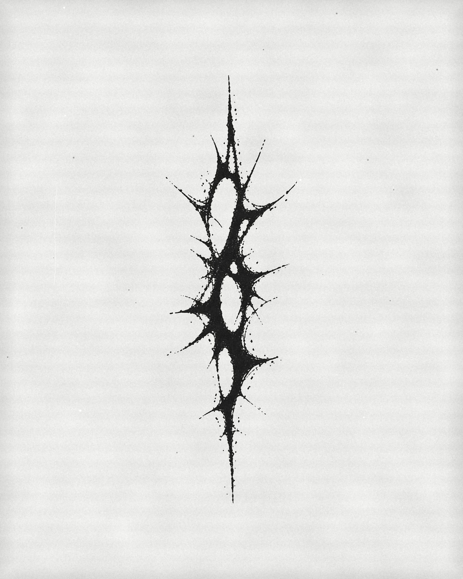 Spine, black ink drawing by Matteo Russo